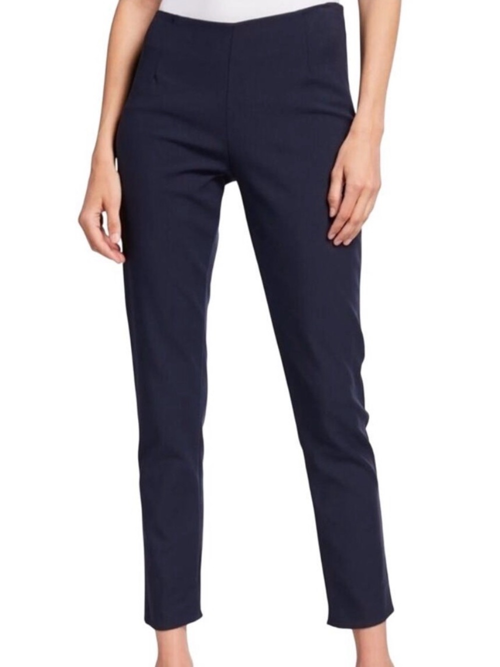 PEARL by Lela Rose Navy Straight-Leg Pants, 6